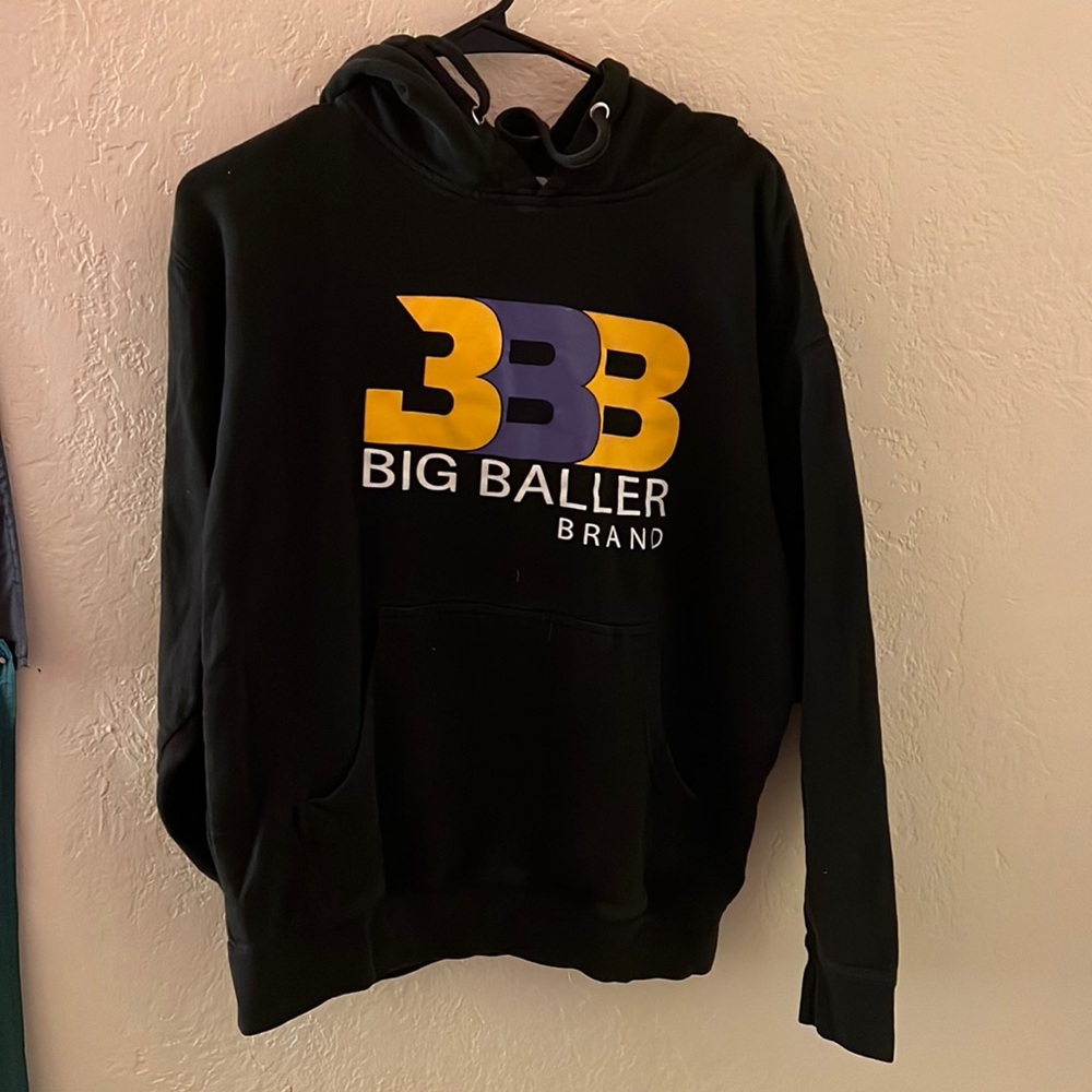 Lakers colorway big baller brand BBB hoodie sweatshirt black m medium